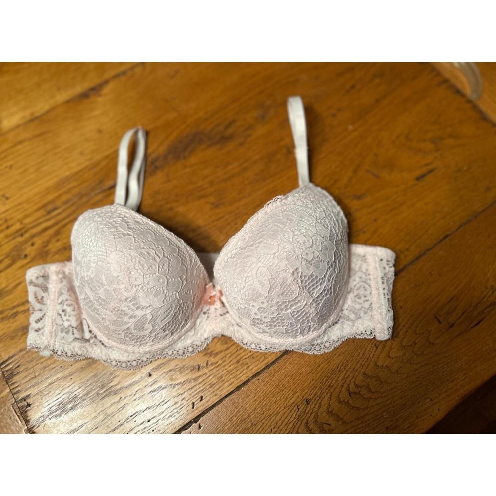 Marilyn Monroe Lace Pale Pink Underwire Push Up Bra 34B 2350-70
